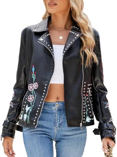 Women's Y2K Vintage Oversized Jacket Fairy Grunge Crop PU Leather